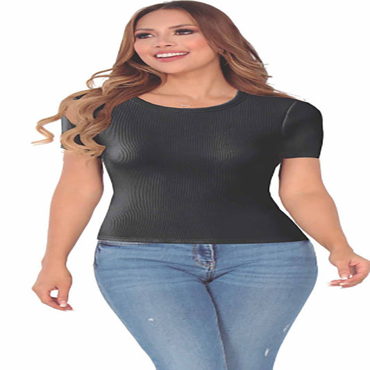 B-130-2	BLUSA MARGA CORTA ACANALADO