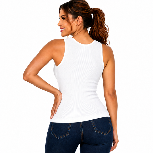B -130 Blusa sisa acanalado