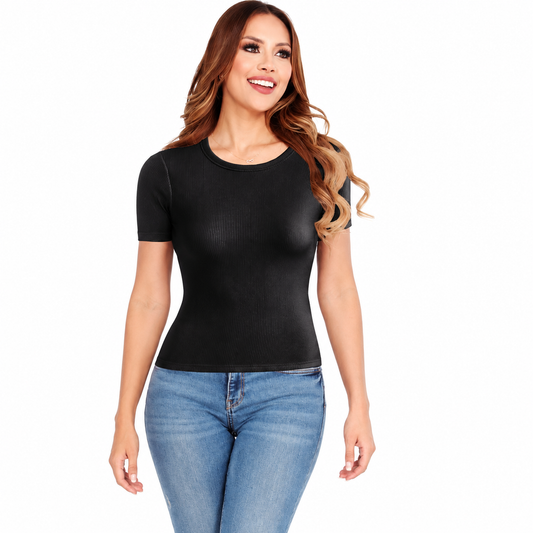 B-130-2	Blusa Manga corta Acanalado